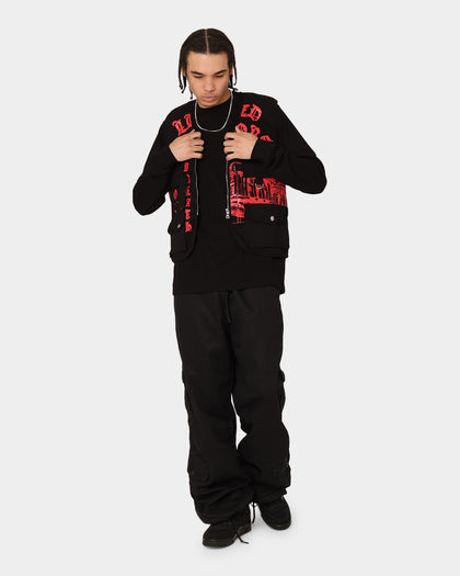 Lifted Anchors Tombstone Vest Black