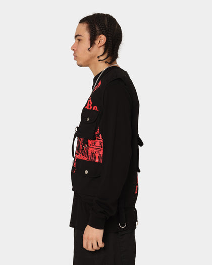 Lifted Anchors Tombstone Vest Black