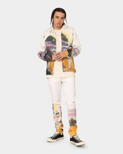 Lifted Anchors Wonderland Denim Jacket White