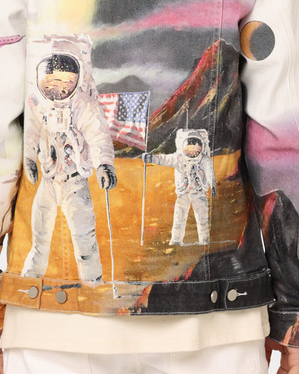 Lifted Anchors Wonderland Denim Jacket White