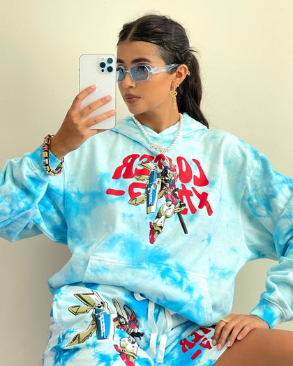 Loiter Eternal Tie Dye Hoodie Blue