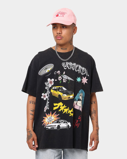 Goat Crew All Over Manga Vintage T-Shirt Black Wash