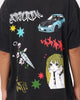 Goat Crew All Over Manga Vintage T-Shirt Black Wash