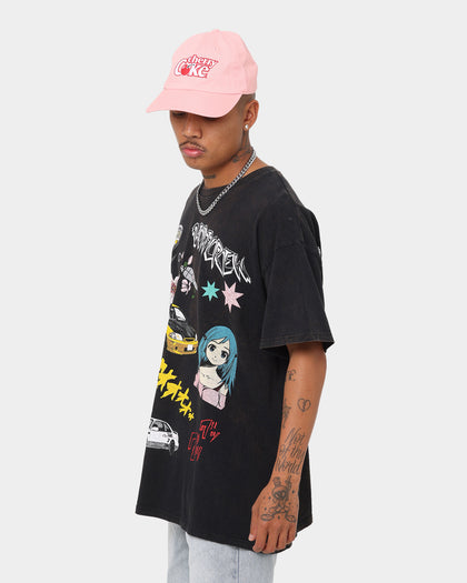 Goat Crew All Over Manga Vintage T-Shirt Black Wash