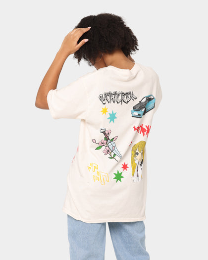 Goat Crew All Over Manga Vintage T-Shirt Off White
