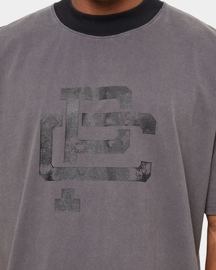 Carre Mono Ringer Oversized Short Sleeve T-Shirt Washed Charcoal