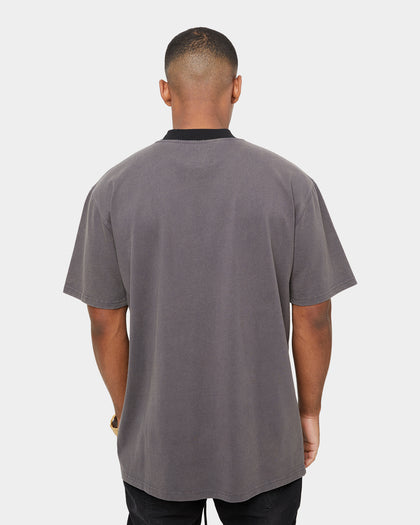 Carre Mono Ringer Oversized Short Sleeve T-Shirt Washed Charcoal
