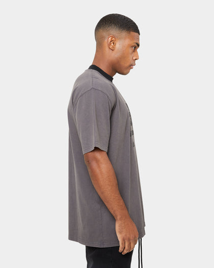 Carre Mono Ringer Oversized Short Sleeve T-Shirt Washed Charcoal