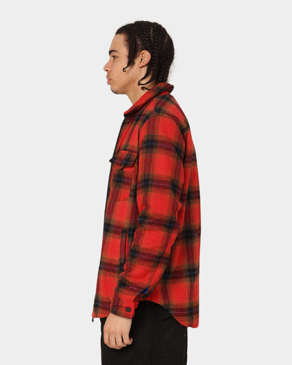 En Noir Inc Plaid Overshirt Red