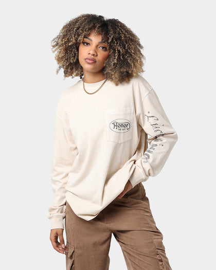 Honor The Gift Lucky Hand Long Sleeve T-Shirt Cream