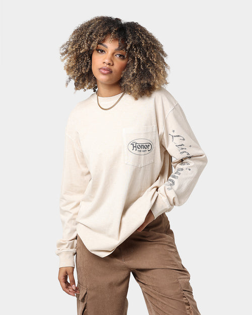 Honor The Gift Lucky Hand Long Sleeve T-Shirt Cream