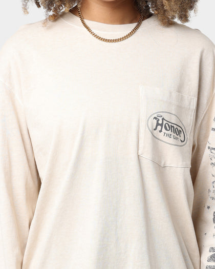 Honor The Gift Lucky Hand Long Sleeve T-Shirt Cream