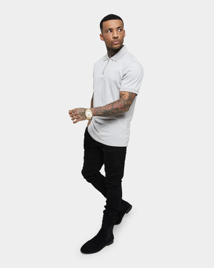 Saint Morta Loom Polo Shirt Light Grey