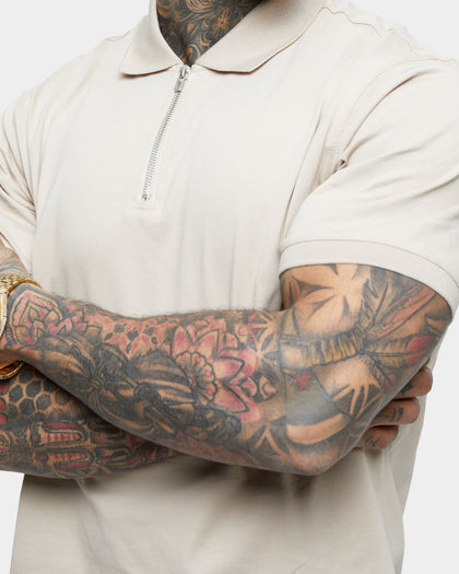 Saint Morta Loom Polo Shirt Stone