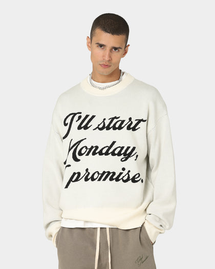 Diet Starts Monday Promise Sweater Antique