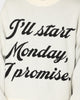 Diet Starts Monday Promise Sweater Antique