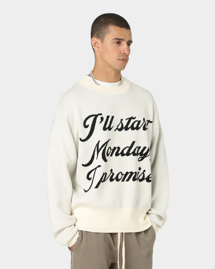 Diet Starts Monday Promise Sweater Antique