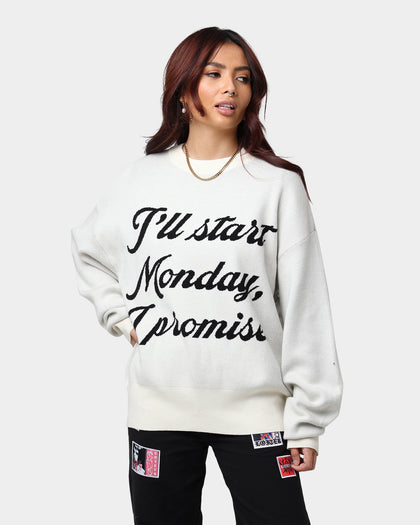 Diet Starts Monday Promise Sweater Antique