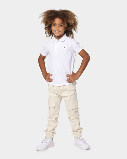 Tommy Hilfiger Kid's Tommy Short Sleeve Polo Shirt Bright White