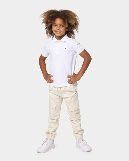 Tommy Hilfiger Kid's Tommy Short Sleeve Polo Shirt Bright White