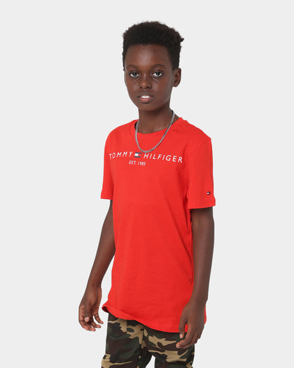 Tommy Hilfiger Kids' Essential Short Sleeve T-Shirt Deep Crimson
