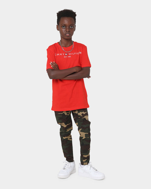 Tommy Hilfiger Kids' Essential Short Sleeve T-Shirt Deep Crimson