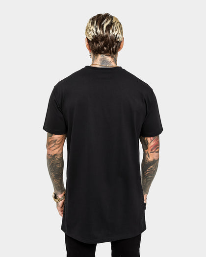 Saint Morta Snake Rhinestone T-Shirt Black