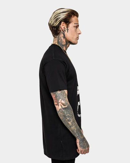 Saint Morta Snake Rhinestone T-Shirt Black