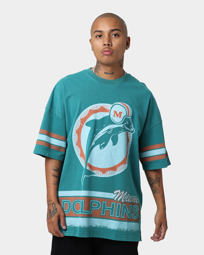 Mitchell & Ness Miami Dolphins Conference T-Shirt Faded Teal