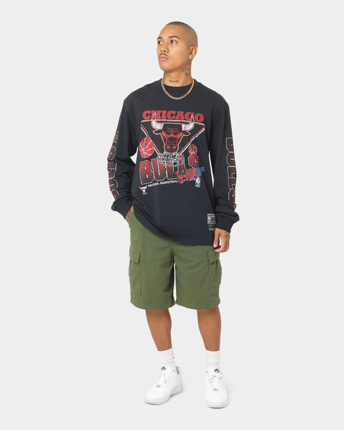 Mitchell & Ness Chicago Bulls Fantastic Long Sleeve T-Shirt Faded Black