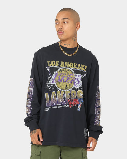 Mitchell & Ness Los Angeles Lakers Fantastic Long Sleeve T-Shirt Faded Black