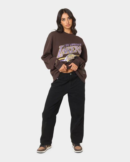 Mitchell & Ness Los Angeles Lakers Headline Crewneck Baroque Brown