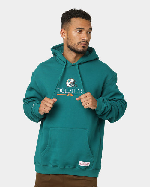 Mitchell & Ness Miami Dolphins Helmet Stack Hood Teal