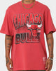 Mitchell & Ness Chicago Bulls Incline Stack Vintage T-Shirt Faded Red
