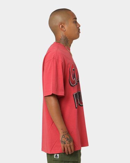 Mitchell & Ness Chicago Bulls Incline Stack Vintage T-Shirt Faded Red