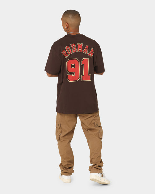 Mitchell & Ness Chicago Bulls Dennis Rodman #91 Lux Brown T-Shirt Baroque Brown