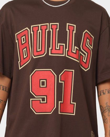 Mitchell & Ness Chicago Bulls Dennis Rodman #91 Lux Brown T-Shirt Baroque Brown