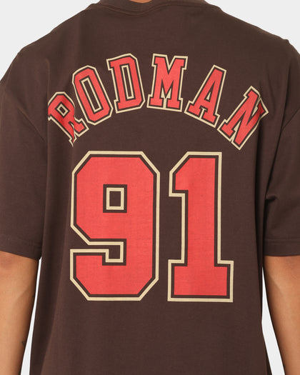 Mitchell & Ness Chicago Bulls Dennis Rodman #91 Lux Brown T-Shirt Baroque Brown