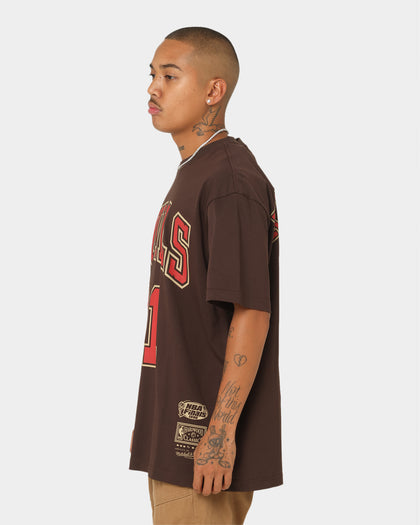 Mitchell & Ness Chicago Bulls Dennis Rodman #91 Lux Brown T-Shirt Baroque Brown