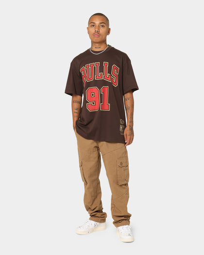 Mitchell & Ness Chicago Bulls Dennis Rodman #91 Lux Brown T-Shirt Baroque Brown