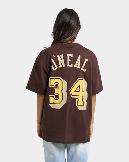 Mitchell & Ness Los Angeles Lakers Shaquille O'Neal #34 Lux Brown T-Shirt Baroque Brown