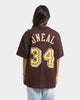 Mitchell & Ness Los Angeles Lakers Shaquille O'Neal #34 Lux Brown T-Shirt Baroque Brown