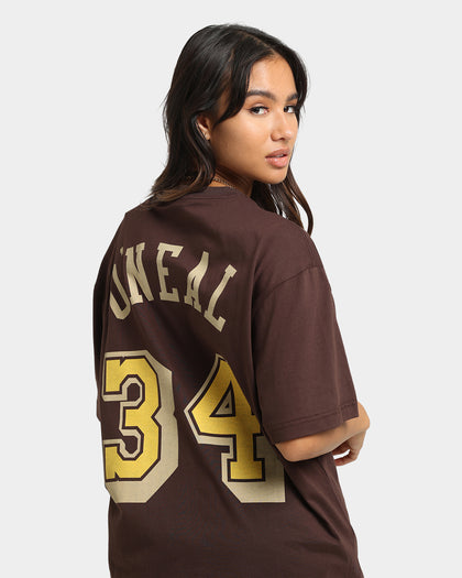 Mitchell & Ness Los Angeles Lakers Shaquille O'Neal #34 Lux Brown T-Shirt Baroque Brown