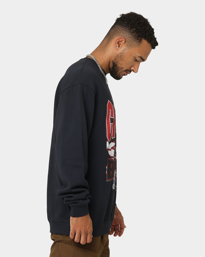 Mitchell & Ness Chicago Bulls Vintage Champion Crewneck Faded Black