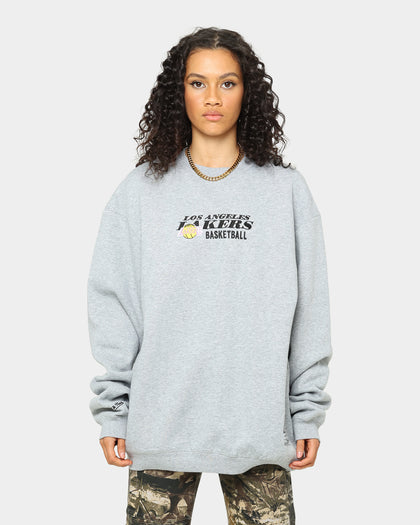 Mitchell & Ness Los Angeles Lakers Vintage Line Up Crewneck Grey Marle