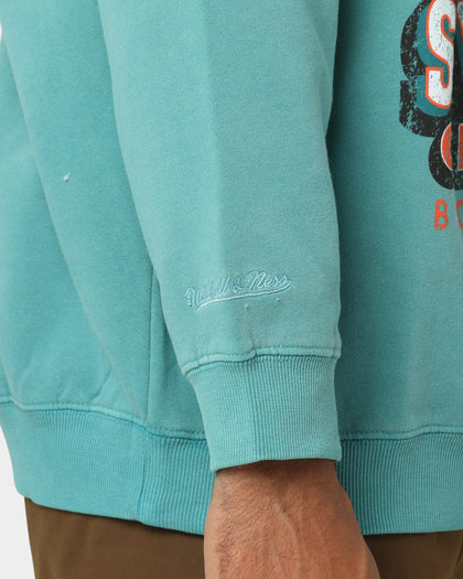 Mitchell & Ness Miami Dolphins Vintage Super Bowl Crewneck Faded Teal