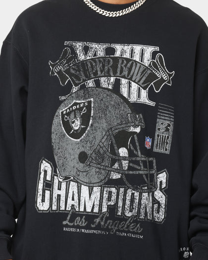 Mitchell & Ness Raiders Vintage SuperBowl Crewneck Faded Black