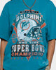 Mitchell & Ness Miami Dolphins Vintage Superbowl T-Shirt Faded Teal