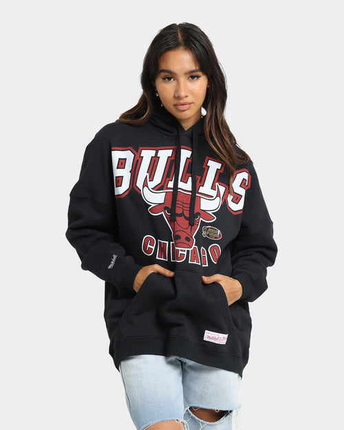 Mitchell & Ness Chicago Bulls XL Invert Arch Vintage Hoodie Faded Black