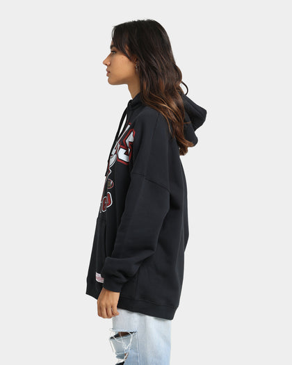 Mitchell & Ness Chicago Bulls XL Invert Arch Vintage Hoodie Faded Black